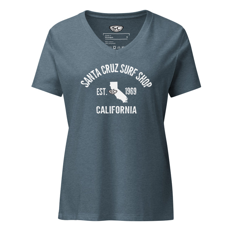 Santa Cruz Surf Shop EST 1969 Womens v-neck t-shirt