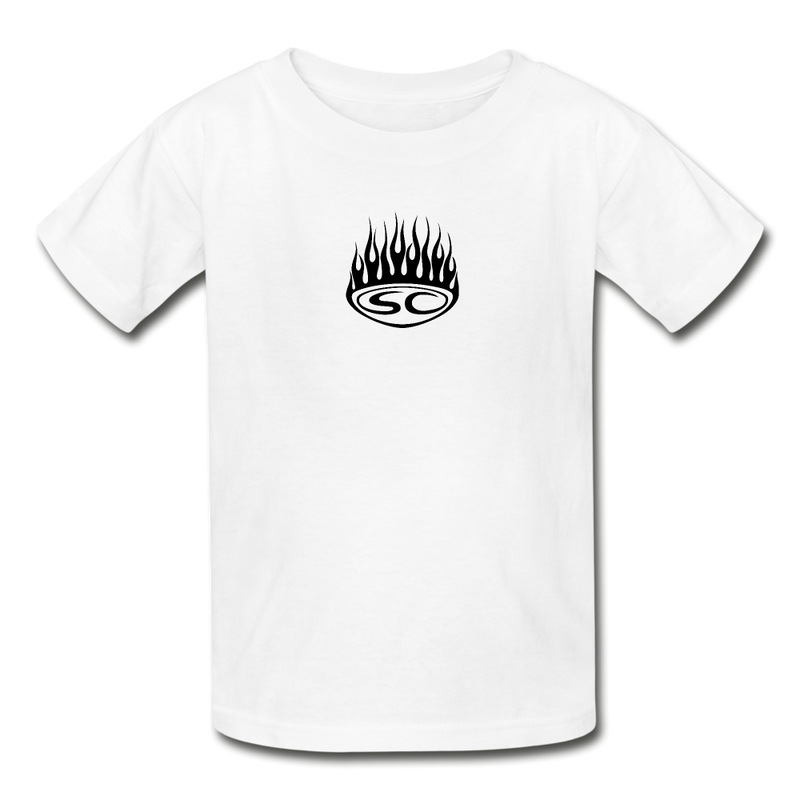 SANTA CRUZ SURF SHOP YOUTH FLAME TSHIRT - white