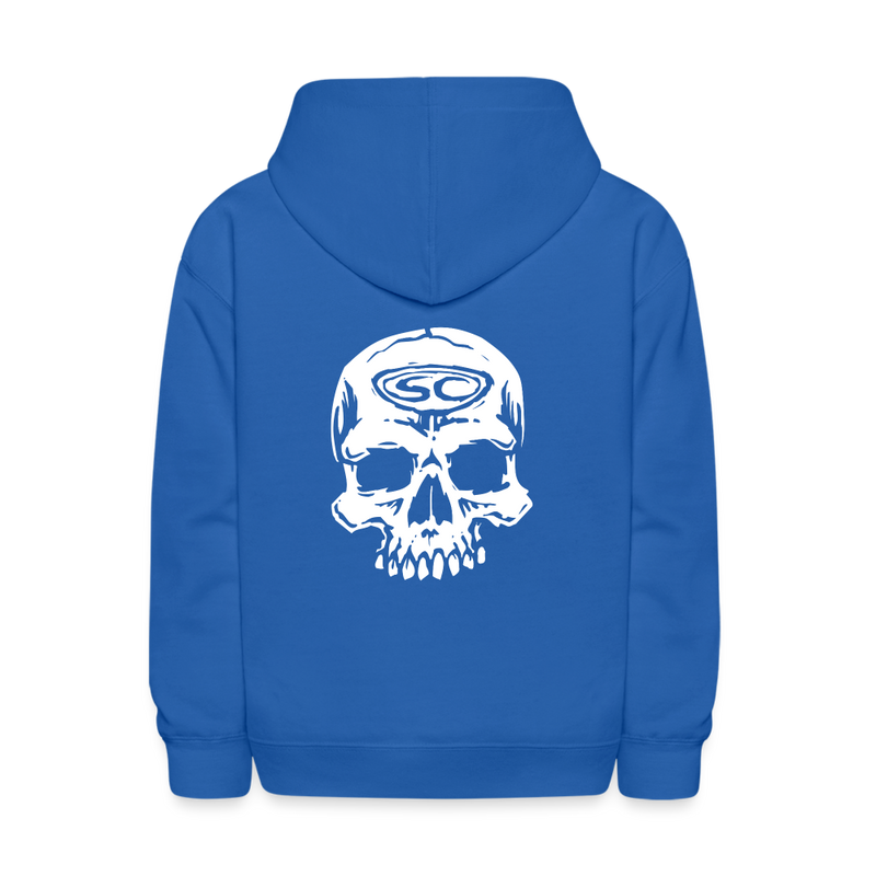 Blue 2025 skull hoodie