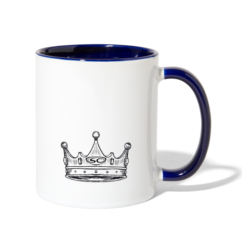 SC King Contrast Coffee Mug - white/cobalt blue