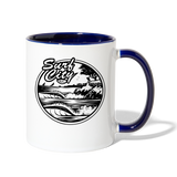 Santa Cruz Surf City Contrast Coffee Mug - white/cobalt blue