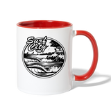 Santa Cruz Surf City Contrast Coffee Mug - white/red