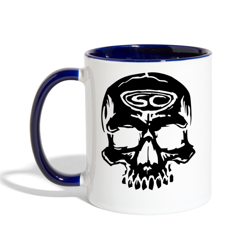 SC Skull Contrast Coffee Mug - white/cobalt blue