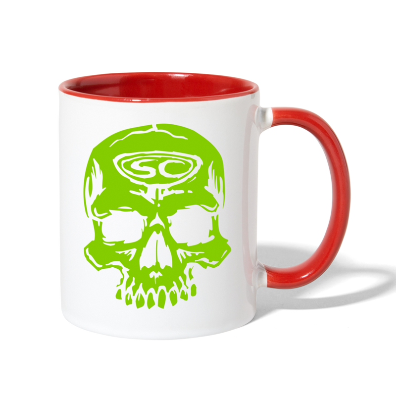 SC Skull Contrast Coffee Mug - white/red