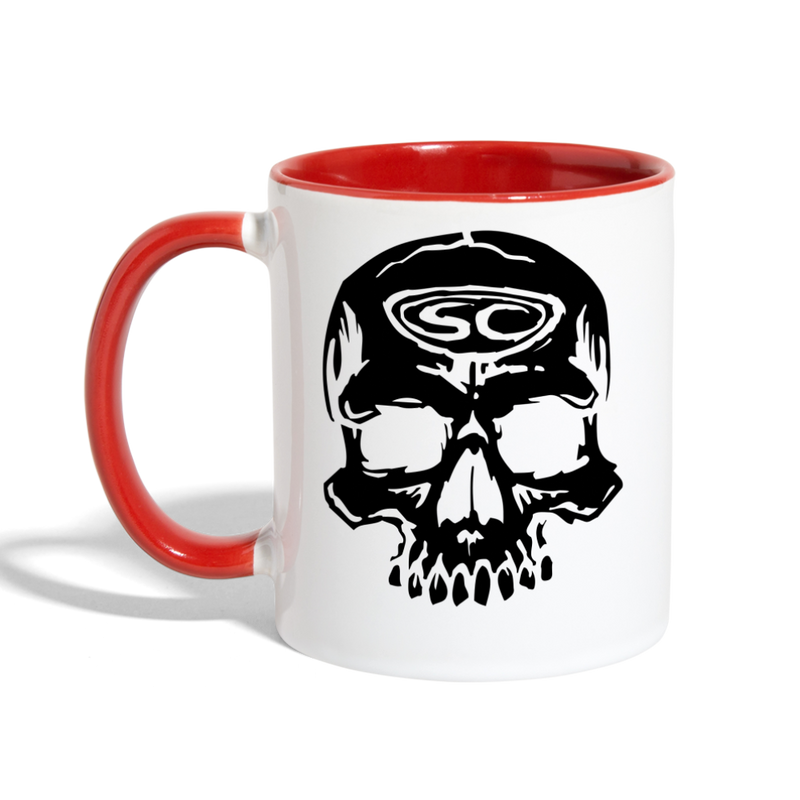 SC Skull Contrast Coffee Mug - white/red