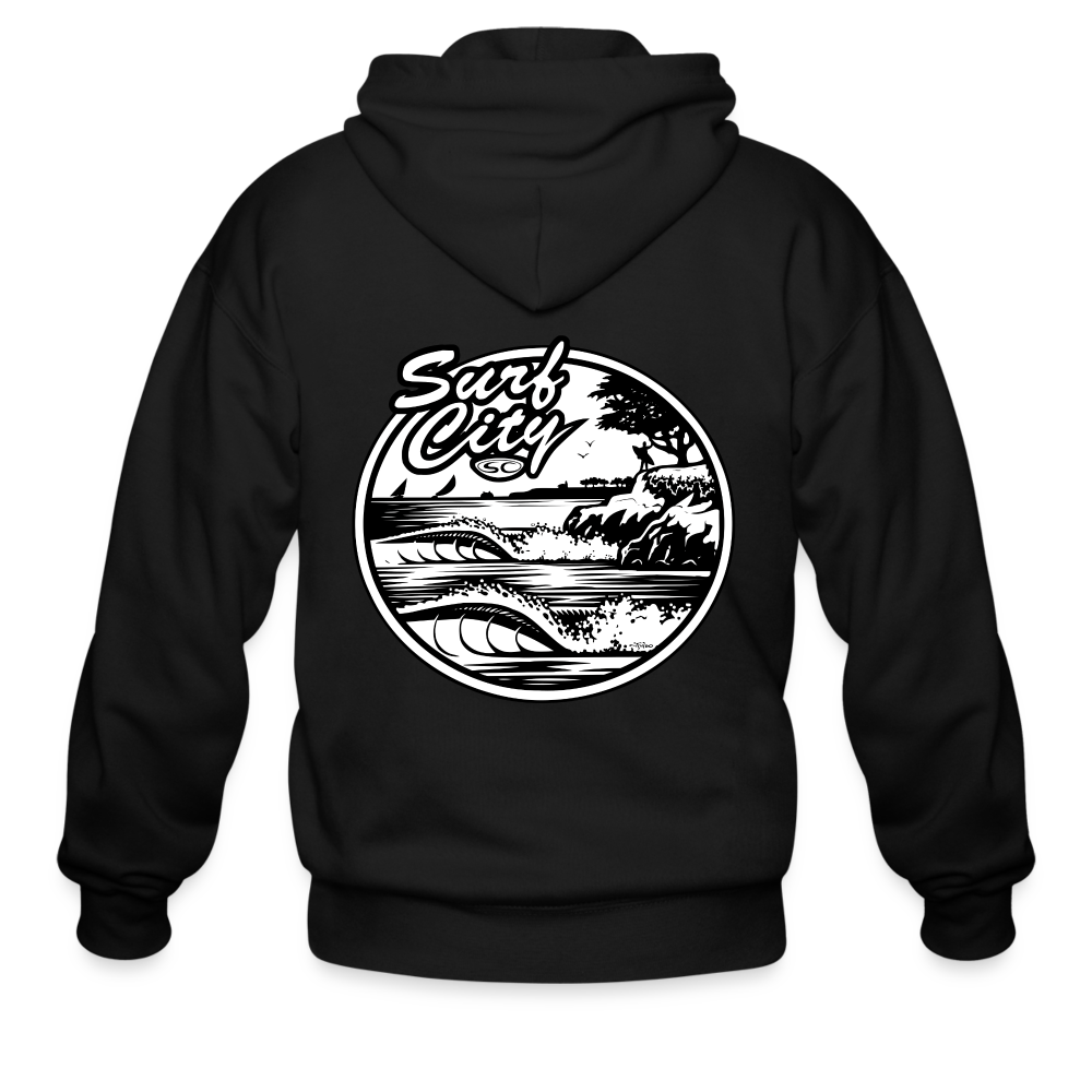 Santa Cruz Surf Shop Surf City Mens Zip Hoodie Santa Cruz Surf Shop™