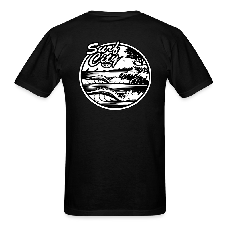 SANTA CRUZ SURF SHOP SURF CITY MENS TEE - black