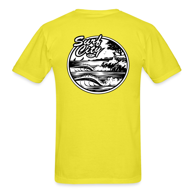 SANTA CRUZ SURF SHOP SURF CITY MENS TEE - yellow