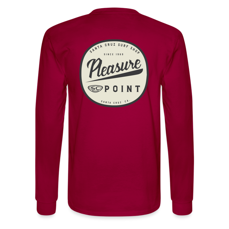 SCSS Pleasure Point Men's Long Sleeve T-Shirt - dark red