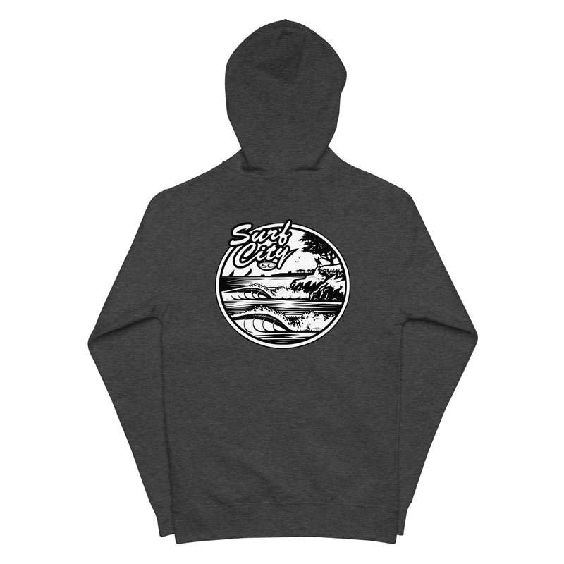 Santa Cruz Surf Shop " SURF CITY" Unisex fleece zip up hoodie
